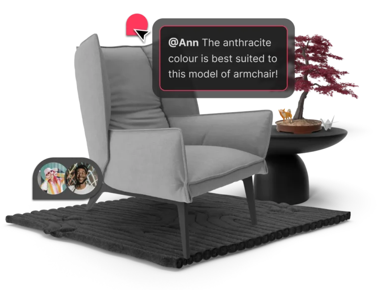 3D comments for targeted feedback