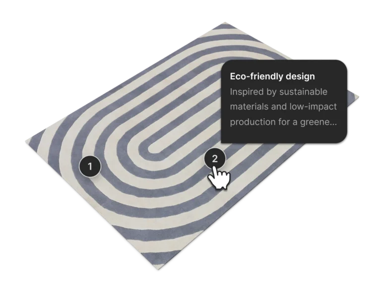 Add interactive annotations directly on your carpets