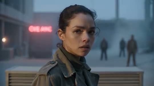Cena de thriller cinematográfico gerada com IA no RealityMAX